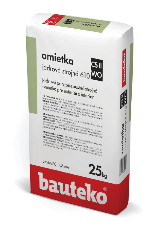BAUTEKO jadrová omietka strojná jemná 610-1/25 - Parapetrol