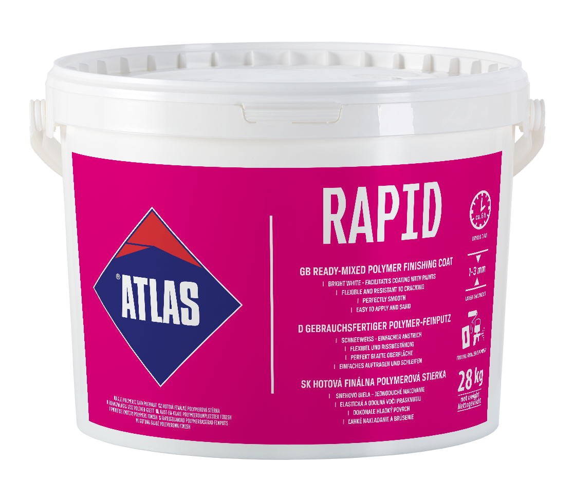 ATLAS 28kg Gips rapid hotová polymérová stierka