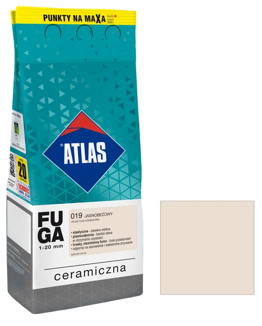 ATLAS KERAMICKÁ škárovacia hmota 1-20mm 019 svetlobežová/2kg