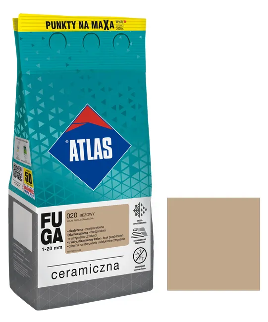 ATLAS KERAMICKÁ škárovacia hmota 1-20mm 020 béžová/5kg