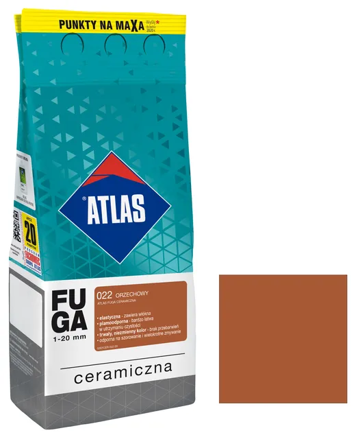ATLAS KERAMICKÁ škárovacia hmota 1-20mm 022 orechová/2kg
